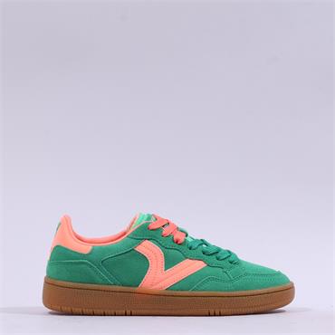 Victoria Smash Suede Gumsole Trainer - Green Suede